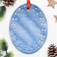 Wavy Clouds Ornament (oval Filigree)  by GiftsbyNature