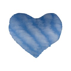 Wavy Clouds Standard 16  Premium Heart Shape Cushions by GiftsbyNature