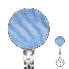 Wavy Clouds Stainless Steel Nurses Watch