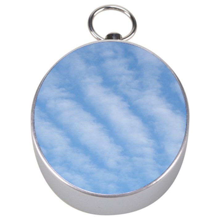 Wavy Clouds Silver Compasses