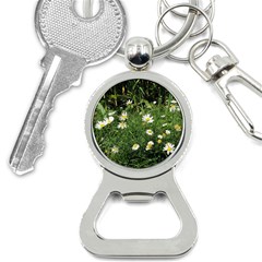 White Daisy Flowers Bottle Opener Key Chains by picsaspassion