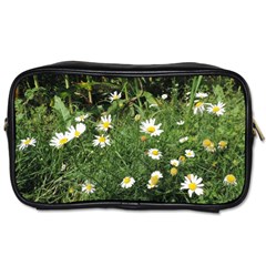 White Daisy Flowers Toiletries Bags 2-side by picsaspassion