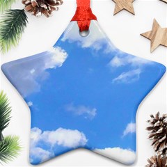 Clouds And Blue Sky Ornament (star)  by picsaspassion