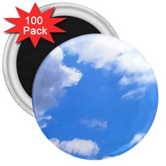 Clouds And Blue Sky 3  Magnets (100 Pack) by picsaspassion