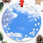 Clouds and blue sky Round Filigree Ornament (2Side) Front