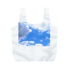 Clouds And Blue Sky Full Print Recycle Bags (m)  by picsaspassion