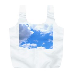 Clouds And Blue Sky Full Print Recycle Bags (l)  by picsaspassion