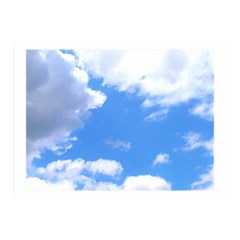 Clouds And Blue Sky Double Sided Flano Blanket (mini)  by picsaspassion