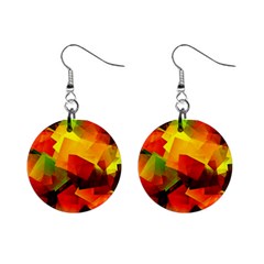 Indian Summer Cubes Mini Button Earrings by designworld65