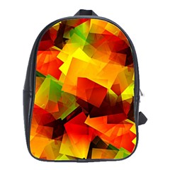 Indian Summer Cubes School Bags(large)  by designworld65