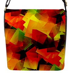 Indian Summer Cubes Flap Messenger Bag (s) by designworld65