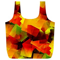 Indian Summer Cubes Full Print Recycle Bags (l)  by designworld65