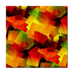 Indian Summer Cubes Tile Coasters by designworld65