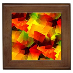 Indian Summer Cubes Framed Tiles by designworld65