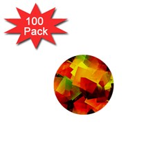 Indian Summer Cubes 1  Mini Buttons (100 Pack) 