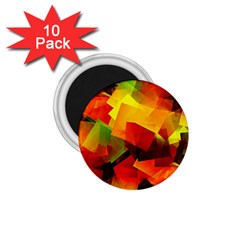 Indian Summer Cubes 1 75  Magnets (10 Pack)  by designworld65