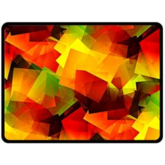 Indian Summer Cubes Fleece Blanket (large)  by designworld65