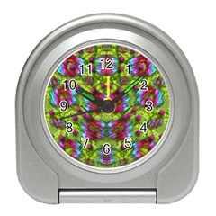 Freedom In Colors And Floral Travel Alarm Clocks by pepitasart