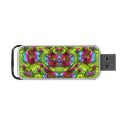 Freedom In Colors And Floral Portable Usb Flash (one Side) by pepitasart