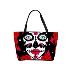 Sugar Skull Red Roses Shoulder Handbags by burpdesignsA