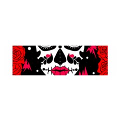 Sugar Skull Red Roses Satin Scarf (oblong) by burpdesignsA