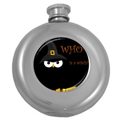 Who Is A Witch? Round Hip Flask (5 Oz) by Valentinaart