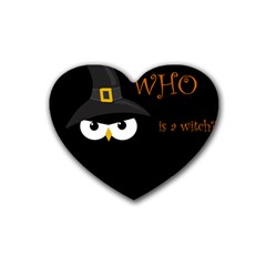 Who Is A Witch? Heart Coaster (4 Pack)  by Valentinaart