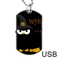 Who Is A Witch? Dog Tag Usb Flash (two Sides)  by Valentinaart