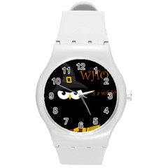 Who Is A Witch? Round Plastic Sport Watch (m) by Valentinaart