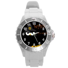 Who Is A Witch? Round Plastic Sport Watch (l)