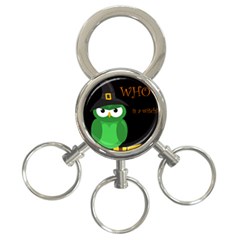 Who Is A Witch? - Green 3-ring Key Chains by Valentinaart