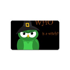 Who Is A Witch? - Green Magnet (name Card) by Valentinaart