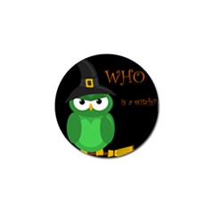 Who Is A Witch? - Green Golf Ball Marker by Valentinaart