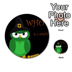 Who Is A Witch? - Green Multi-purpose Cards (round)  by Valentinaart