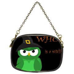 Who Is A Witch? - Green Chain Purses (one Side)  by Valentinaart