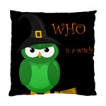 Who is a witch? - green Standard Cushion Case (Two Sides) Front