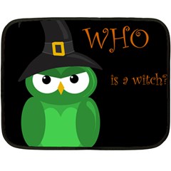 Who Is A Witch? - Green Double Sided Fleece Blanket (mini)  by Valentinaart