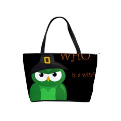 Who Is A Witch? - Green Shoulder Handbags by Valentinaart