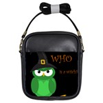 Who is a witch? - green Girls Sling Bags Front