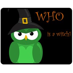 Who Is A Witch? - Green Fleece Blanket (medium)  by Valentinaart