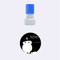 Who Is A Witch? - Green Rubber Round Stamps (small) by Valentinaart