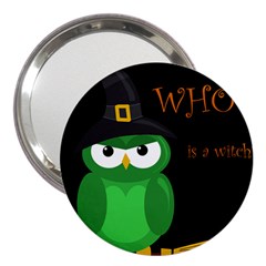 Who Is A Witch? - Green 3  Handbag Mirrors by Valentinaart