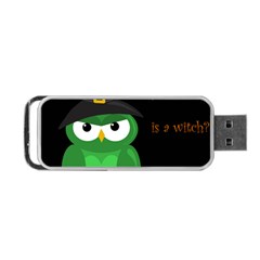 Who Is A Witch? - Green Portable Usb Flash (one Side) by Valentinaart