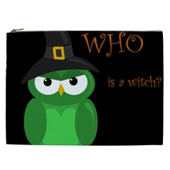 Who Is A Witch? - Green Cosmetic Bag (xxl)  by Valentinaart