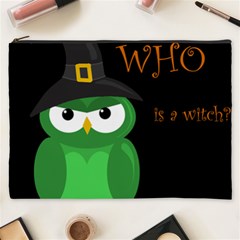 Who Is A Witch? - Green Cosmetic Bag (xxxl)  by Valentinaart