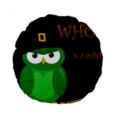 Who Is A Witch? - Green Standard 15  Premium Round Cushions by Valentinaart