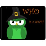 Who is a witch? - green Double Sided Fleece Blanket (Large)  80 x60  Blanket Front