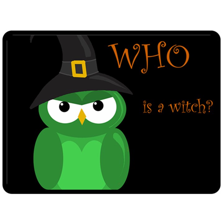 Who is a witch? - green Double Sided Fleece Blanket (Large) 