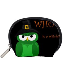 Who Is A Witch? - Green Accessory Pouches (small)  by Valentinaart