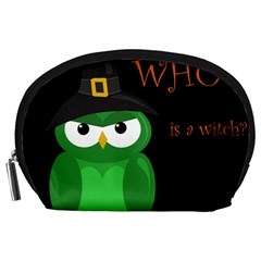 Who Is A Witch? - Green Accessory Pouches (large)  by Valentinaart